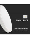 V-TAC 18W LED Плафон Кръг Бяла Рамка 4000К IP44 - 5