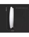V-TAC 12W LED Плафон Мат Ф300 3000-6500 Сменяем Спектър - 217603 - 3