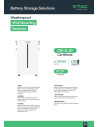 V-TAC 6.14kWh Батерия за Стенен Монтаж 51.2V IP65 RW-M61 - 5