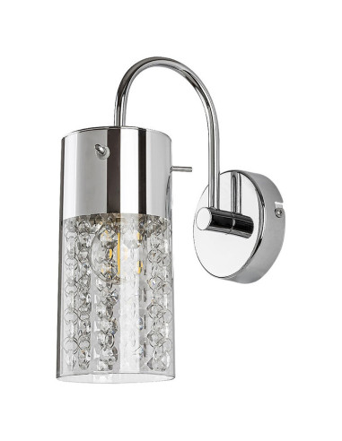 2194 Niagara, стенна лампа за баня, хром, прозрачно стъкло, кристален декор, E14 1xMAX40W, IP44