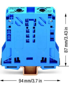 Wago Редова клема СИНЯ 50мм2 БЕЗВИНТОВА серия TOPJOB® S - 285-154 - Цена | LEDs4economy 2