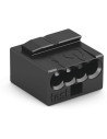 Wago Бърза връзка 4х0,8 mm2 (100бр.) черна за твърд проводник - 243-204 - Цена | LEDs4economy