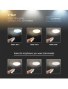 V-TAC 30W 60W30W LED Дизайнерски Плафон Дистанционно Димиращ Диаманд Ф400 - 2114921 - 8