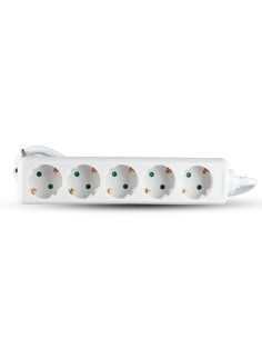 V-TAC 5 Гнезда Разклонител Кабел 3м Бял - 8759 - Цена | LEDs4economy