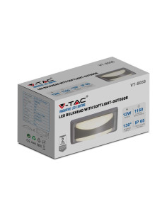 V-TAC 12W Фасаден Аплик Преграда Сив 4000К IP65 - 218246 - Цена | LEDs4economy 2
