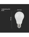 V-tac LED Крушка - 10.5W E27 A60 Термо Пластик 6400K 217351 - 6